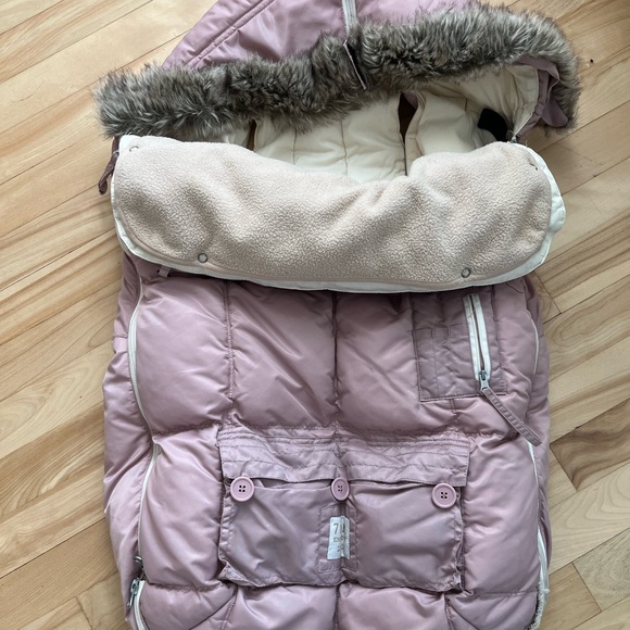 Winter cover for car seat or stroller - Pink - Picture 2 of 3